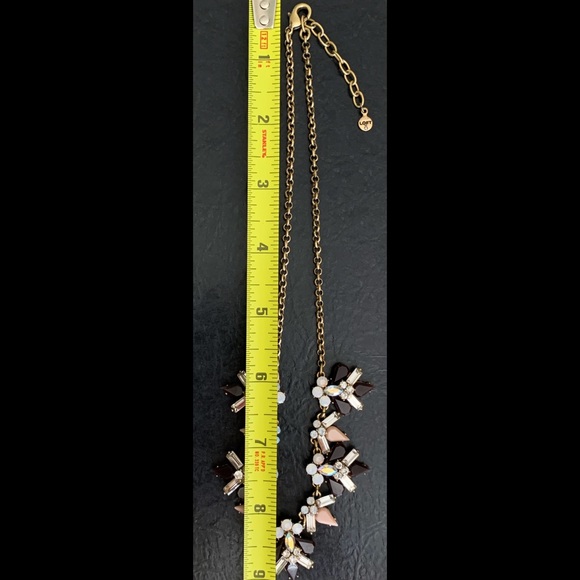 Loft Brass Black Pink Rhinestone Necklace ✨ - Picture 4 of 7